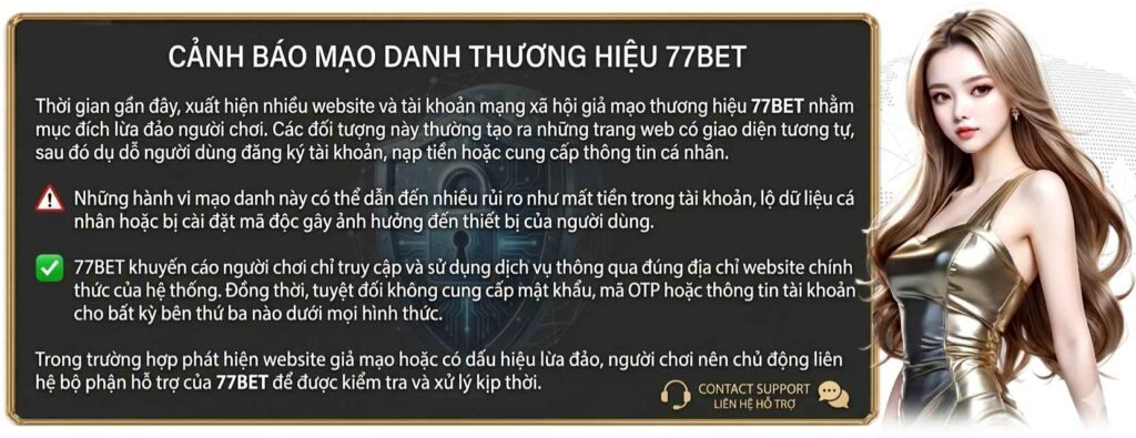 canh bao mao danh 77bet